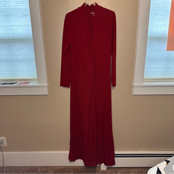 Soft Surroundings Dresses & Skirts - Soft Surroundings Lagia Elegant Dark Red Knit Maxi Dress Size Large